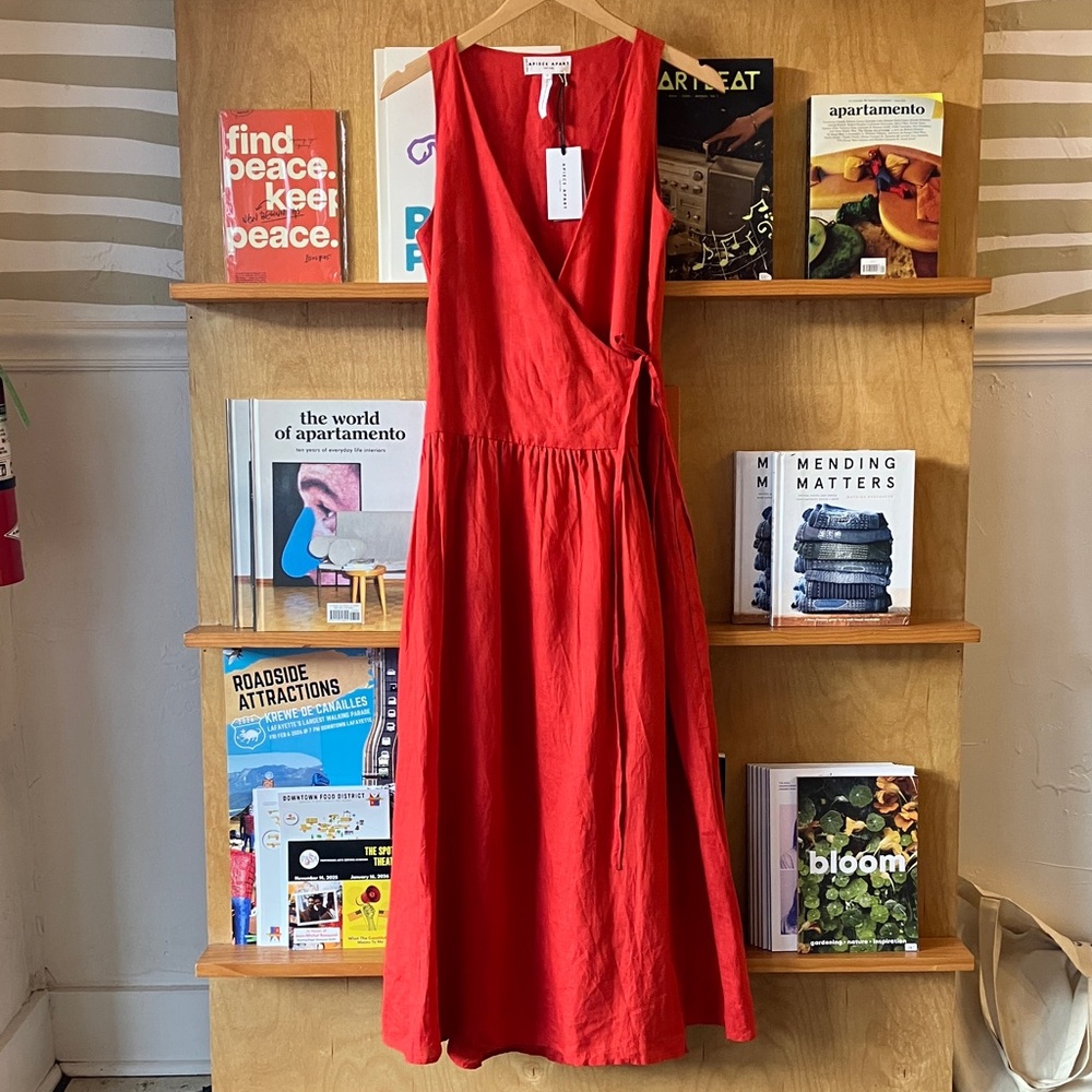 Apiece Apart Tiered Wrap maxi dress in Poppy